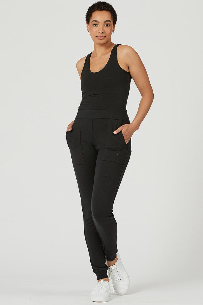 GetUSCart- Oalka Women's Joggers High Waist Yoga Pockets Sweatpants Sport  Workout Pants Light Grey M